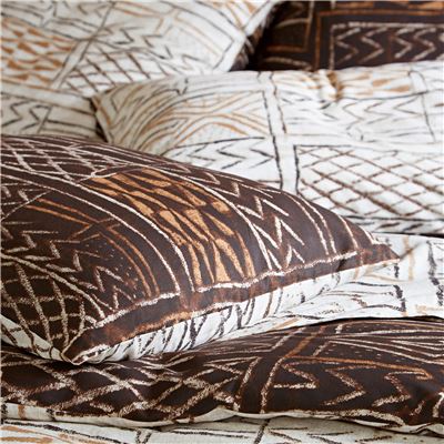 Linge de lit double face motif africain - BECQUET CRÉATION