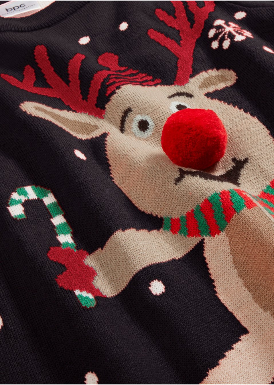 Pull motif Noël avec encolure ronde