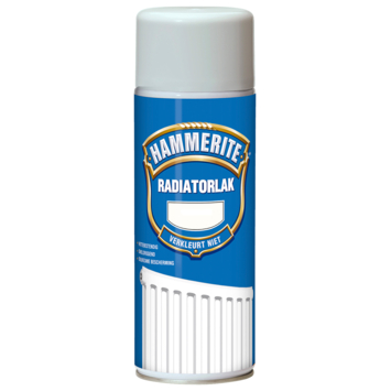 Hammerite radiatorlak spuitbus hoogglans wit 400 ml