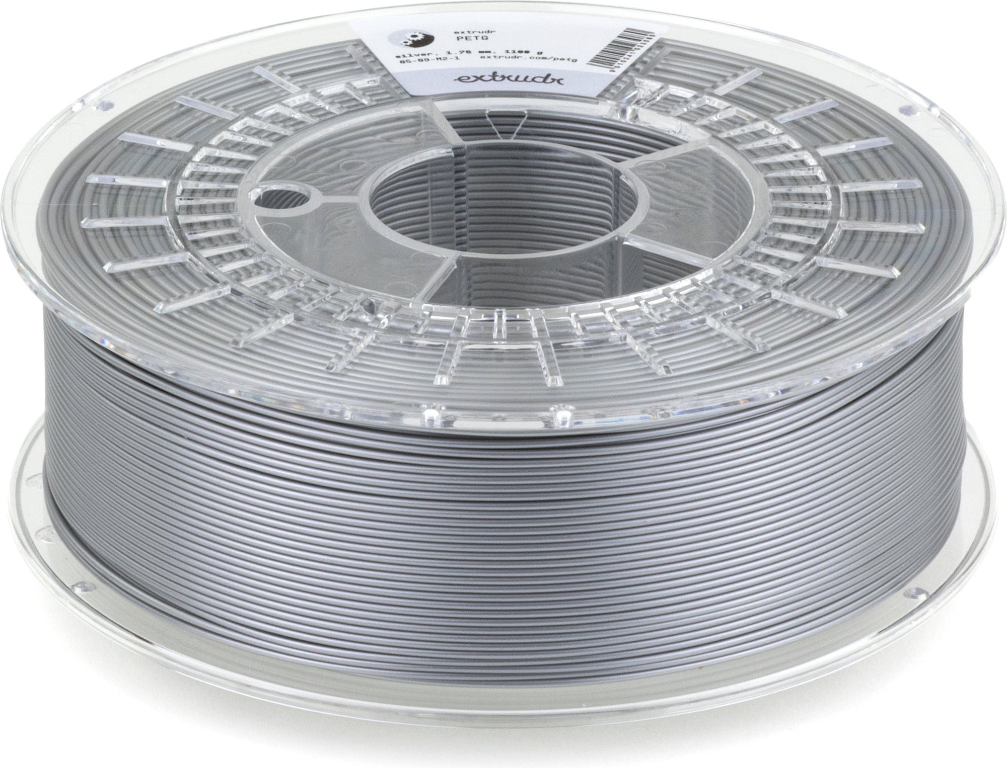 Extrudr  PETG Silver, 1,75 mm / 2500 g    Filament mit hervorragenden mechanischen Eigenschaften