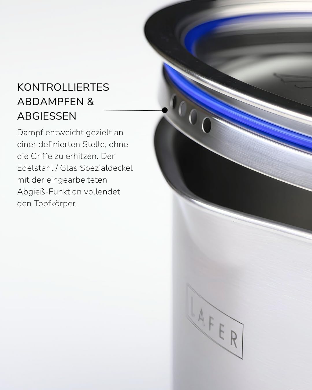 Johann Lafer - Topfset Edelstahl Kochtopf Set 4-teilig inkl. Bratpfanne 28 cm & Kochtöpfe mit Glasdeckel – Edelstahlpfanne & Kochtopf Spülmaschinenfest & für Induktion geeignet