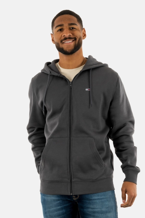 Sweat tommy jeans reg s flag pt2 washed black
