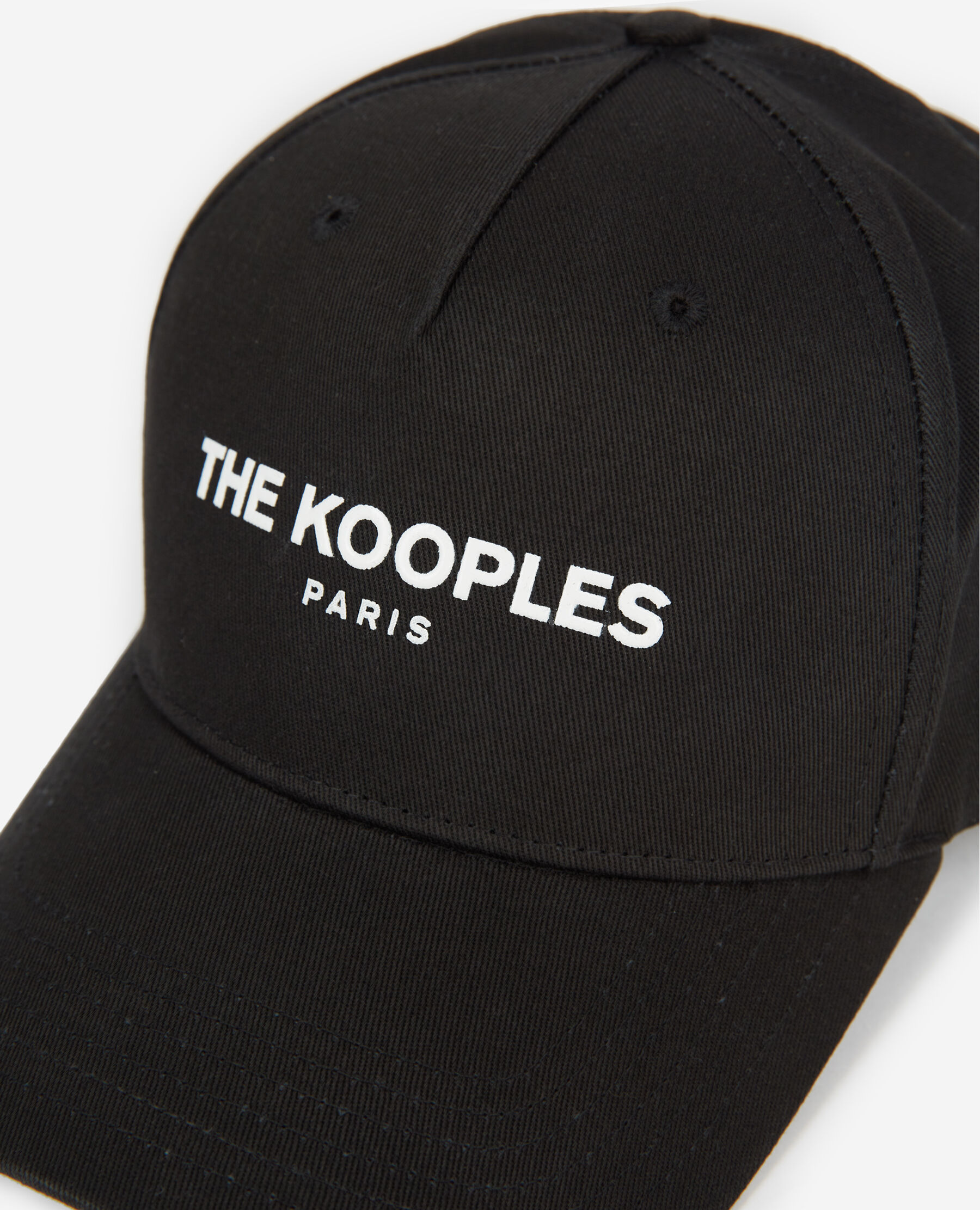 Casquette coton noire à logo blanc