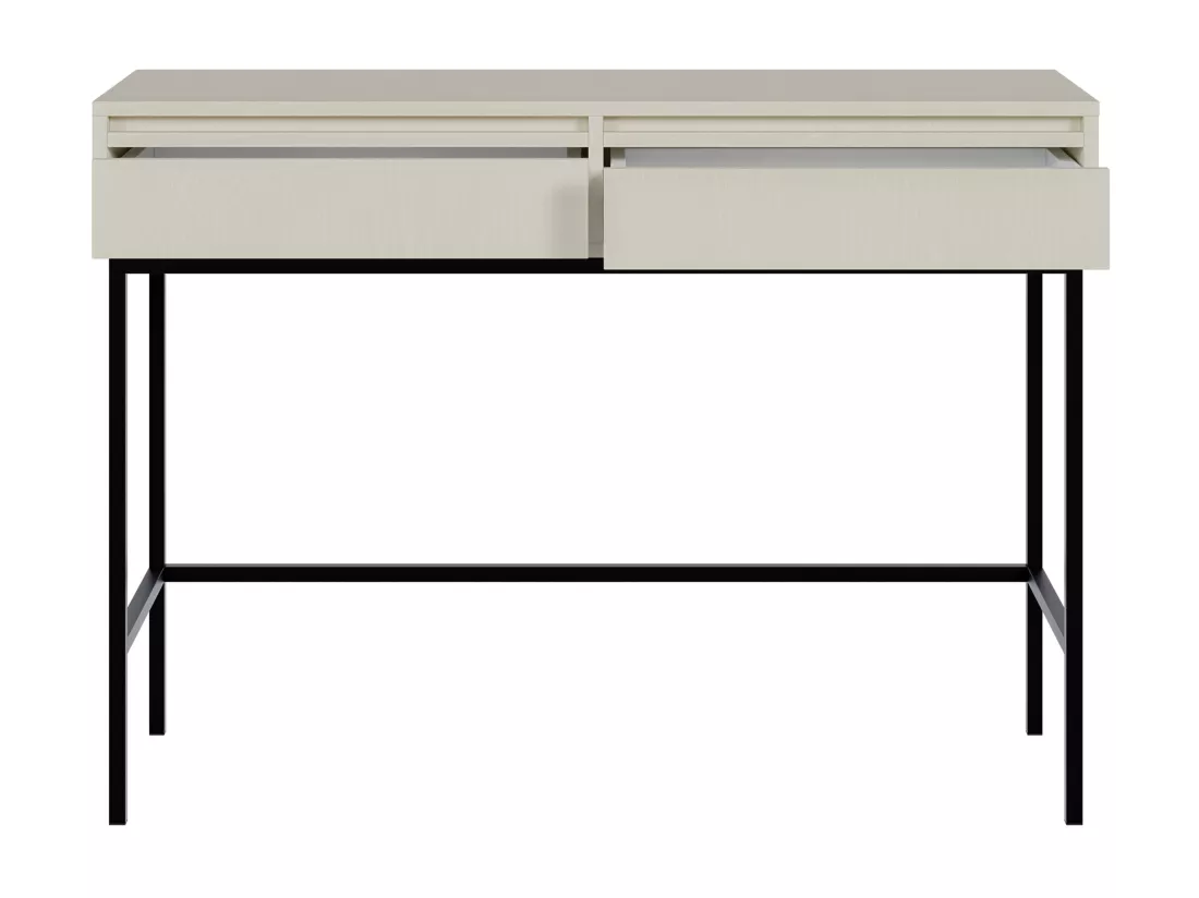 Coiffeuse - 110 cm - avec tiroirs et cadre - crème - EVO