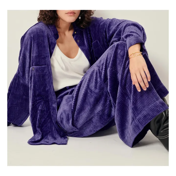 Sessùn Sur-Chemise Kyoto Velours Côtelé | Violet