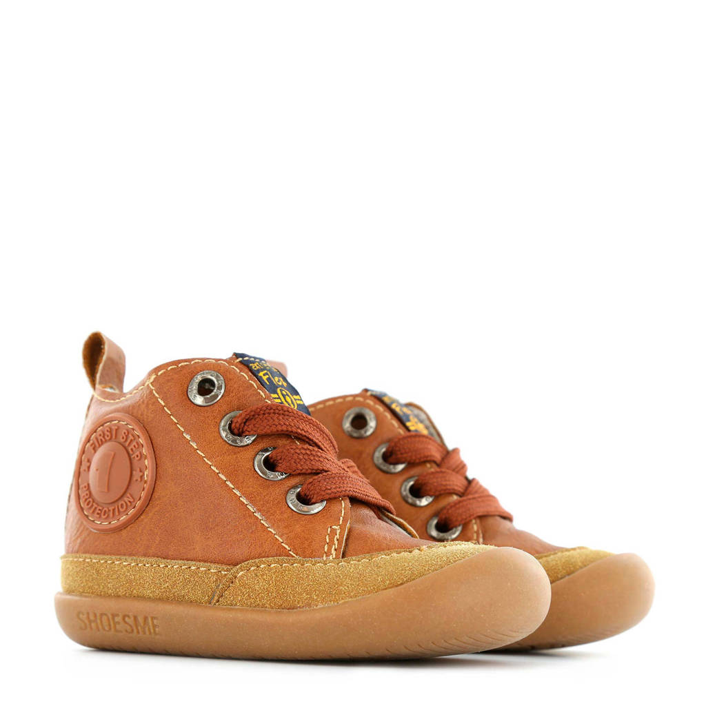 Shoesme BF8W001-Fleren babyschoenen cognac
