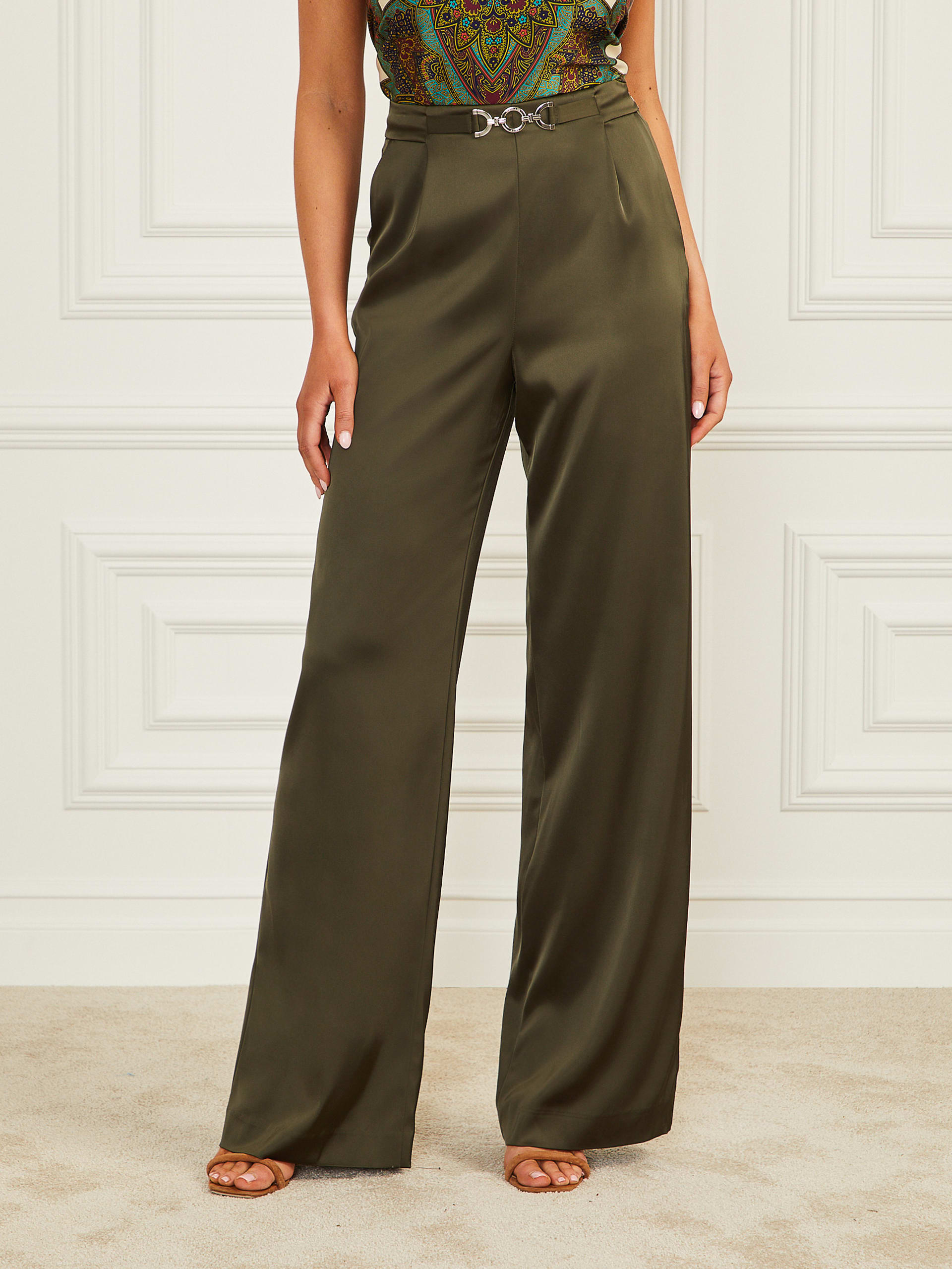 Calça de cetim Eco Josette