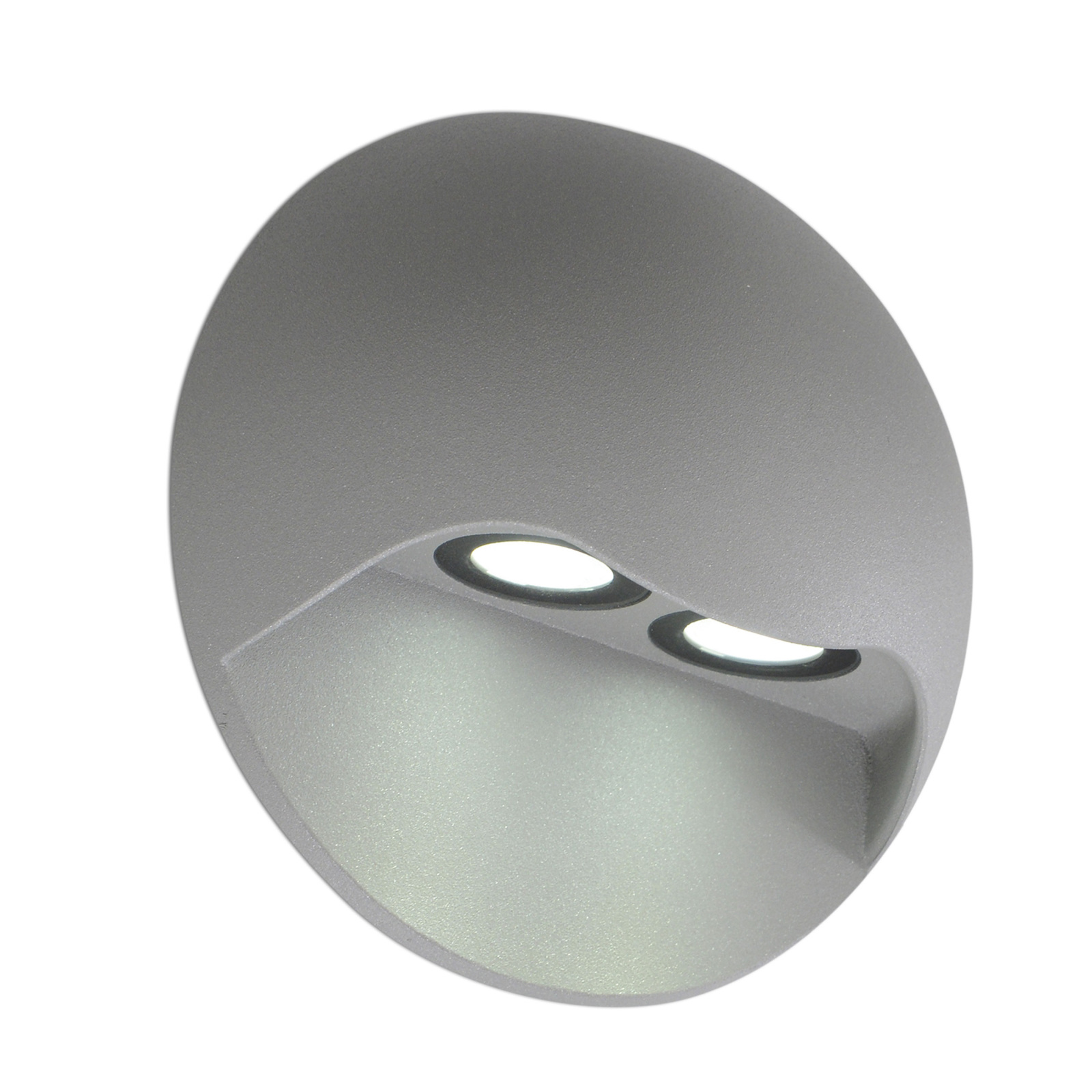 LED-Außenwandleuchte VEDUS - silber -13 cm