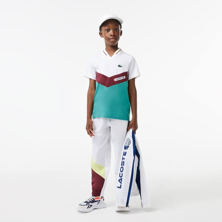 Polo Lacoste Tennis x Daniil Medvedev en jersey Polos - Blanc - Lacoste - Garçon