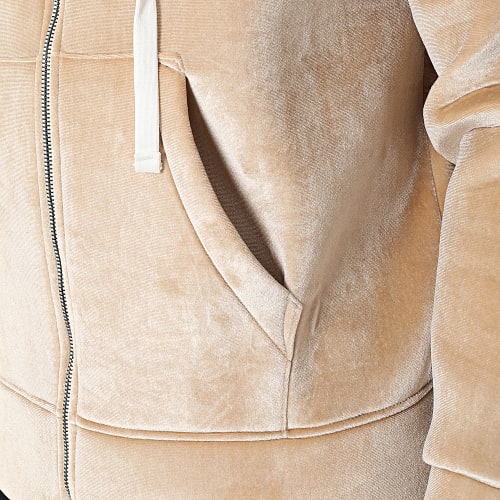 Sweat Zippé Capuche UY894 Beige