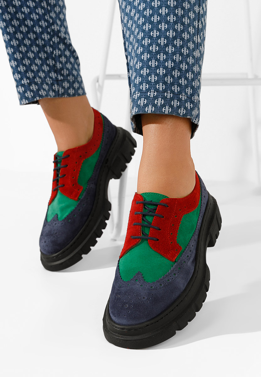 Chaussures derby en cuir multicolores Henise V2