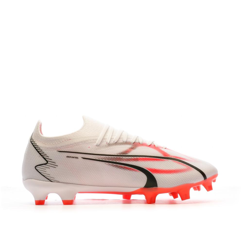 Puma Chaussures de football Blanc/Rouge/Noir Homme Puma Ultra Match 107347-01
