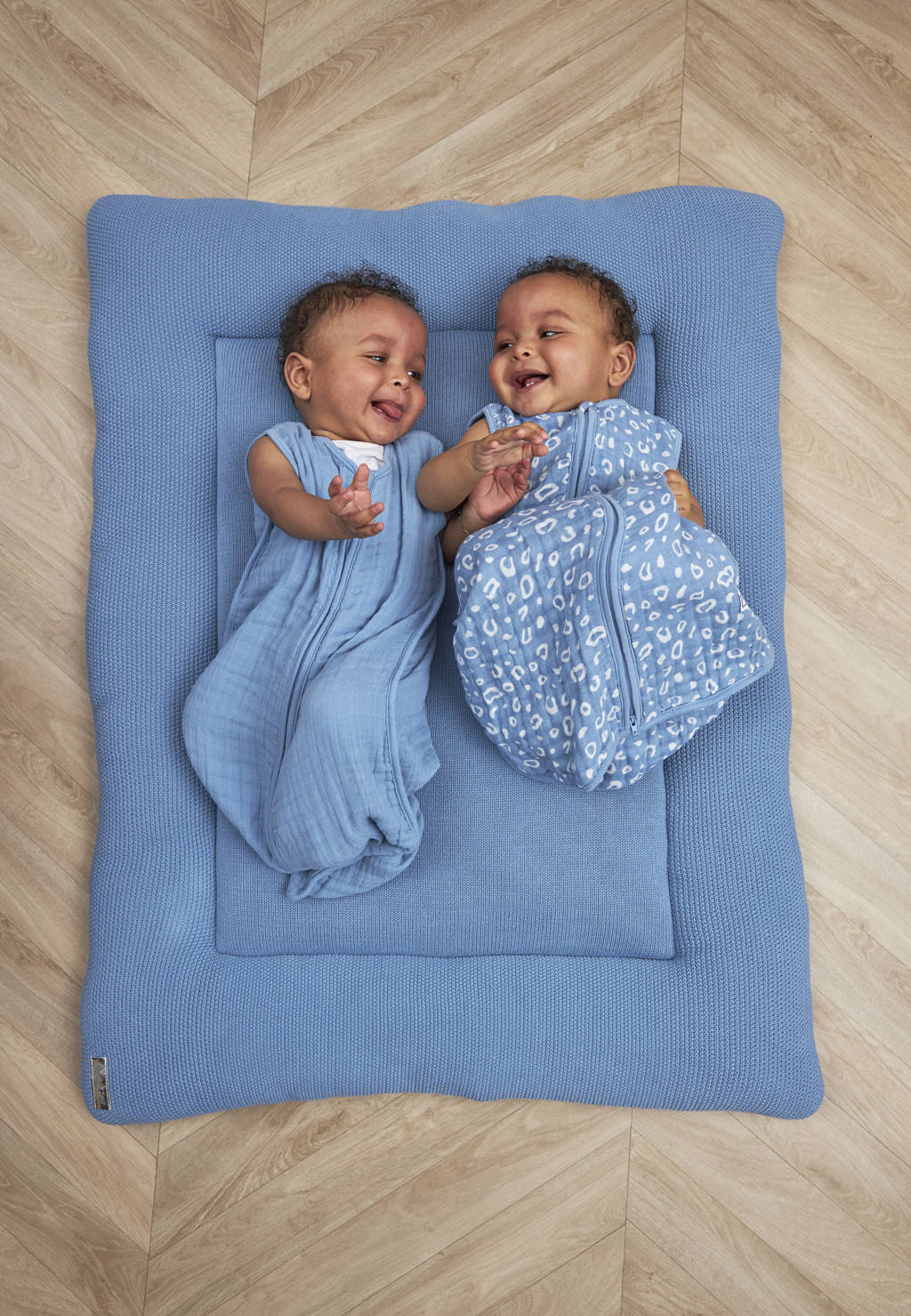 boxkleed denim blauw
