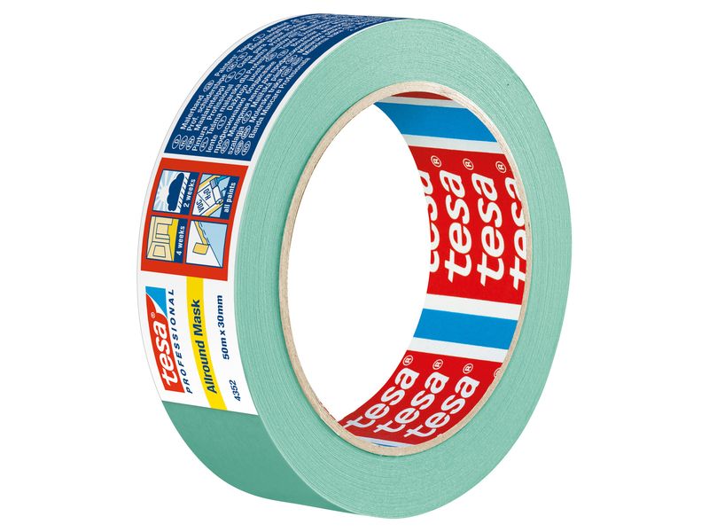 tesa Abdeckband Professional 4352 Allround Mask Abdeckband für scharfe Farbkanten