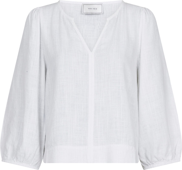 Neo Noir Sarla Soft Linen Blouse White