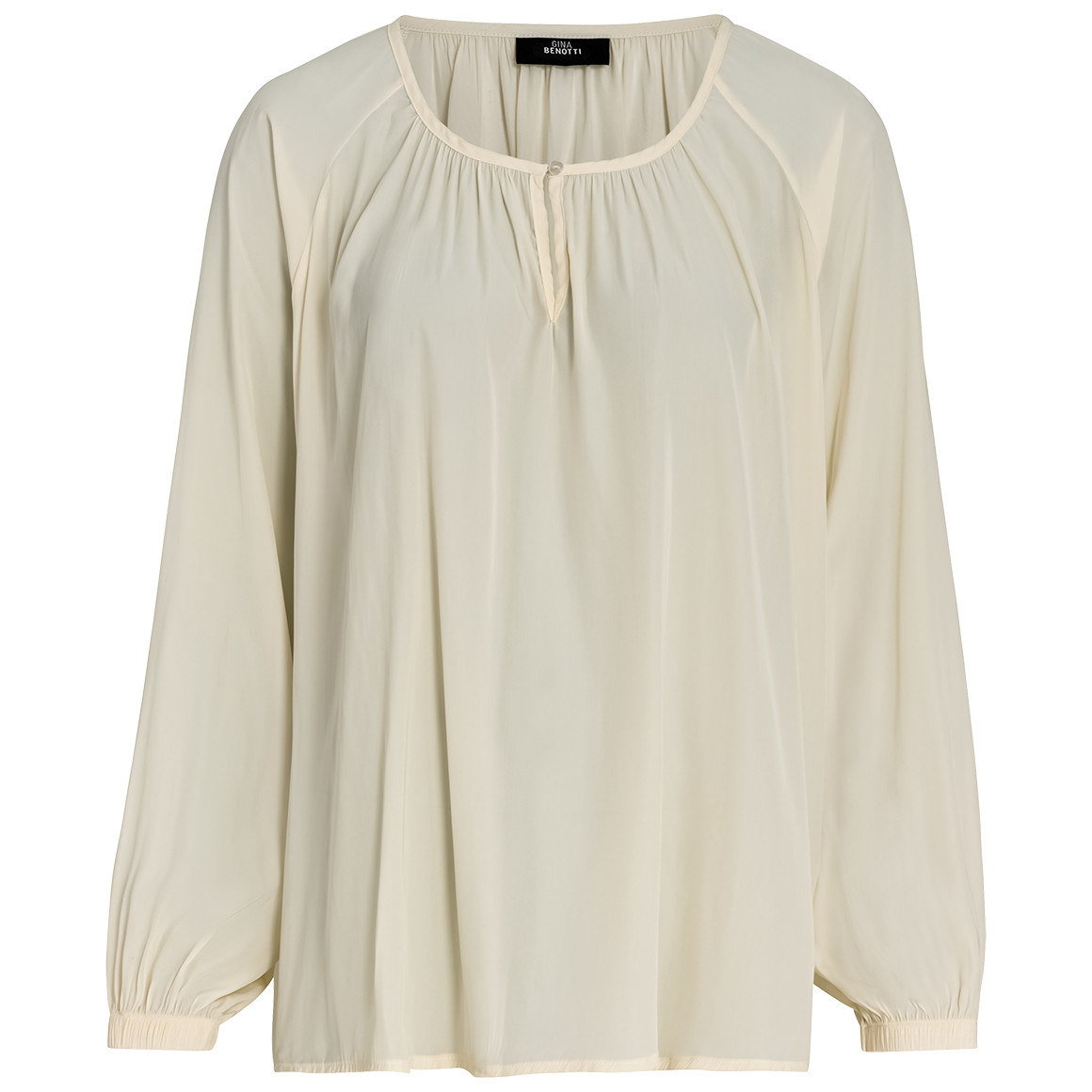 Gina Benotti Damen Bluse in Unifarben beige