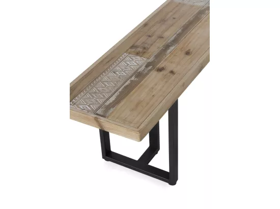 Tabouret tapissé en tissu velours gris et pieds en bois