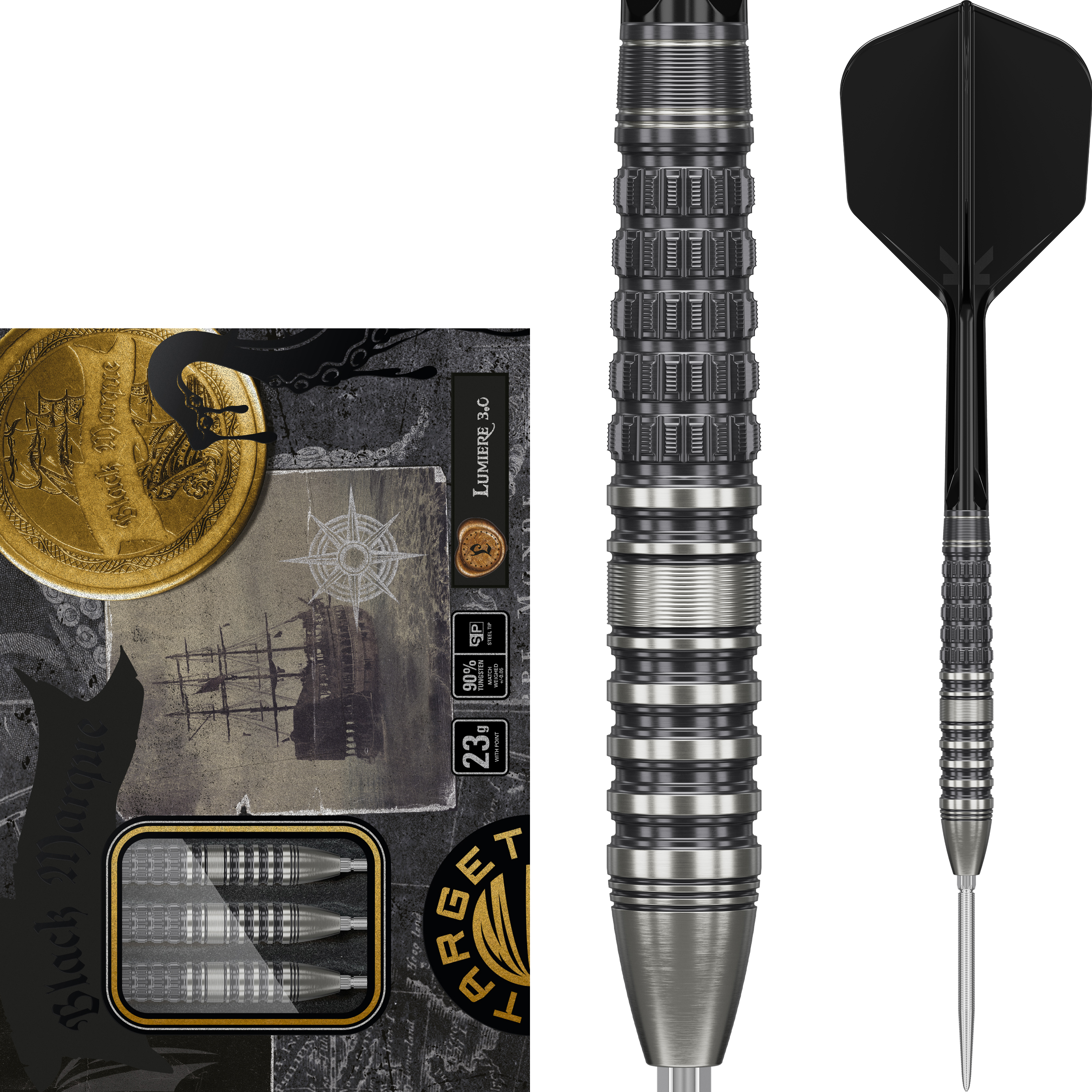 Target Japan - Swiss Point - Black Marque Lumiere 3.0 - Steeldart