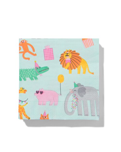 serviettes 24 x 24 cm party animal