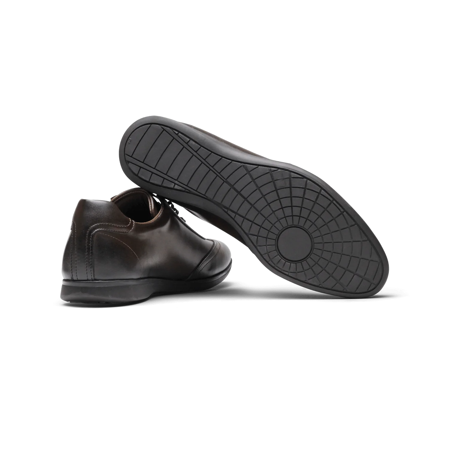 Kenny-Basket en cuir marron