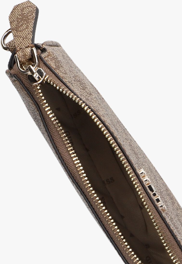 GUESS bruine guess schoudertas noelle dbl pouch