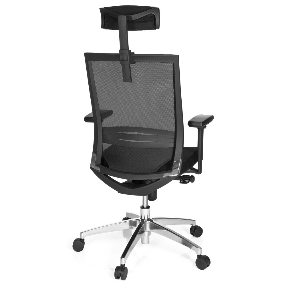 Profi Bürostuhl PORTO MAX HIGH Stoff/Netzstoff mit Armlehnen (höhenverstellbar) hjh OFFICE