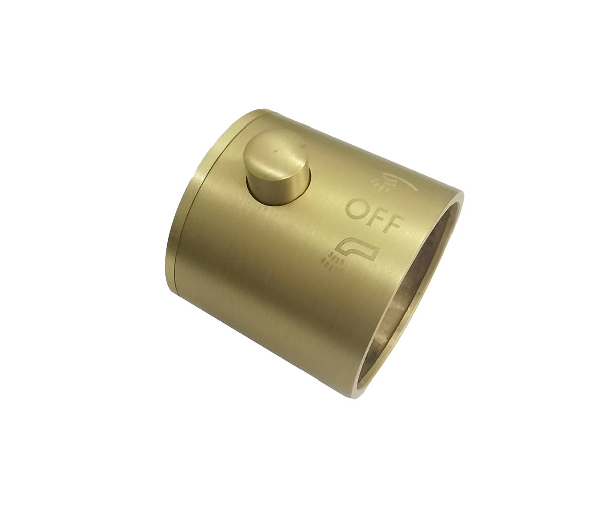 Saniclear Brass omstelknop voor opbouw badkraan