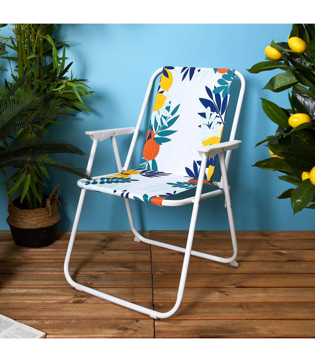 Chaise pliante RIO - Imprimé d'agrumes