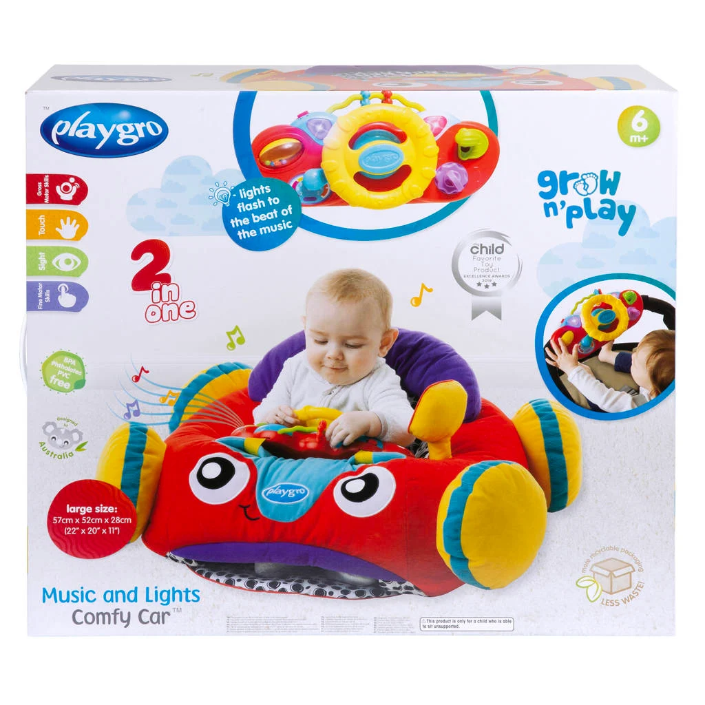 PLAYGRO Muziek- en Lichtjes Comfortauto