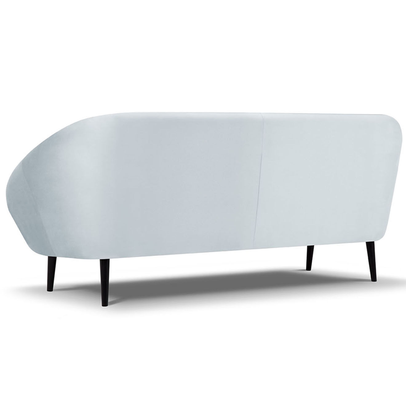 Mazzini Sofas Canapé velours petale 3 places bleu clair - 222x90x92 cm
