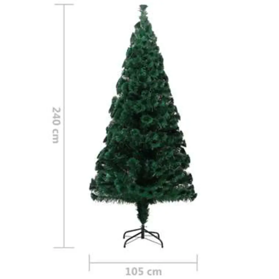vidaXL Kunstkerstboom met standaard 240 cm glasvezel groen