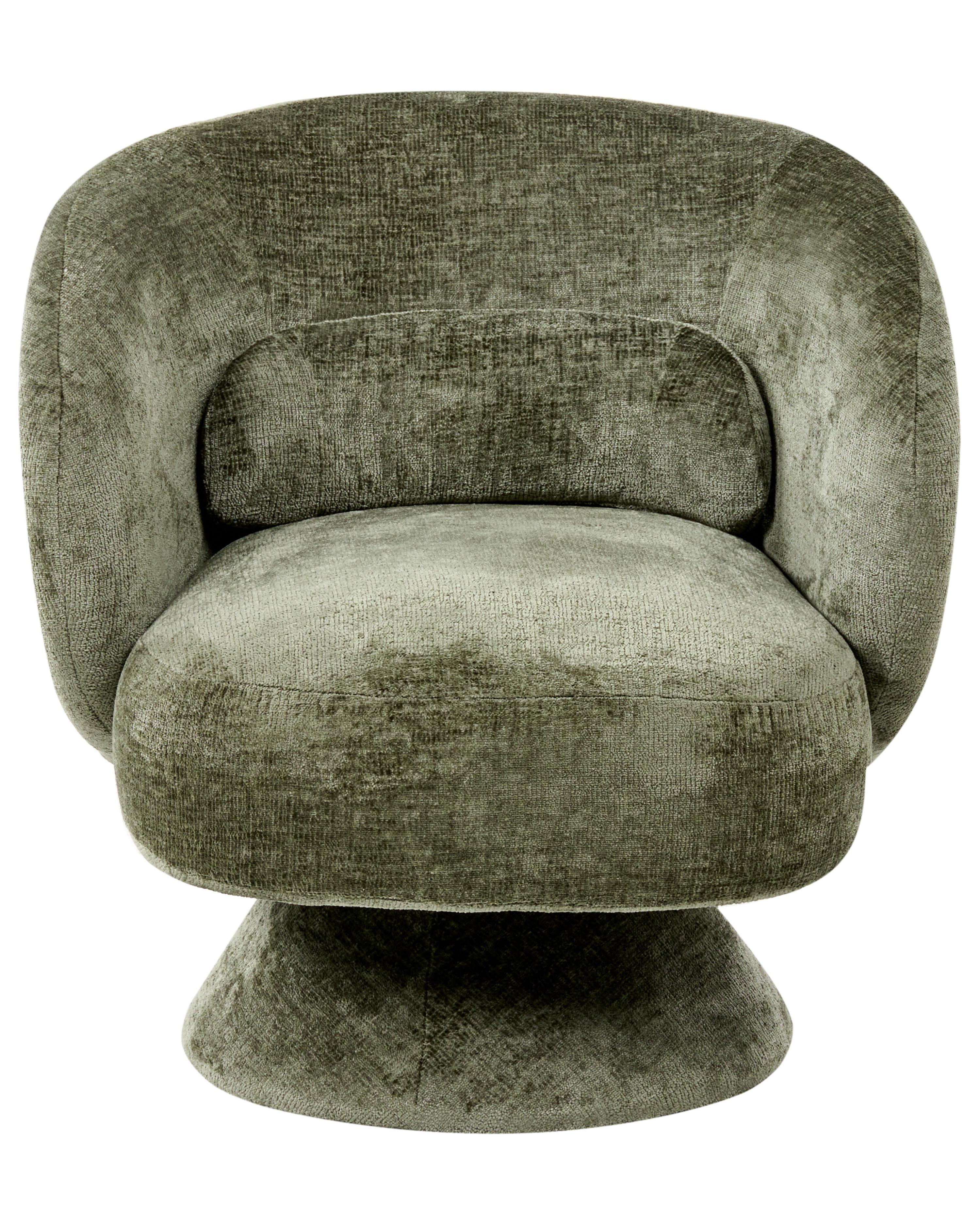 Draaifauteuil LIEKSA Chenille Groen