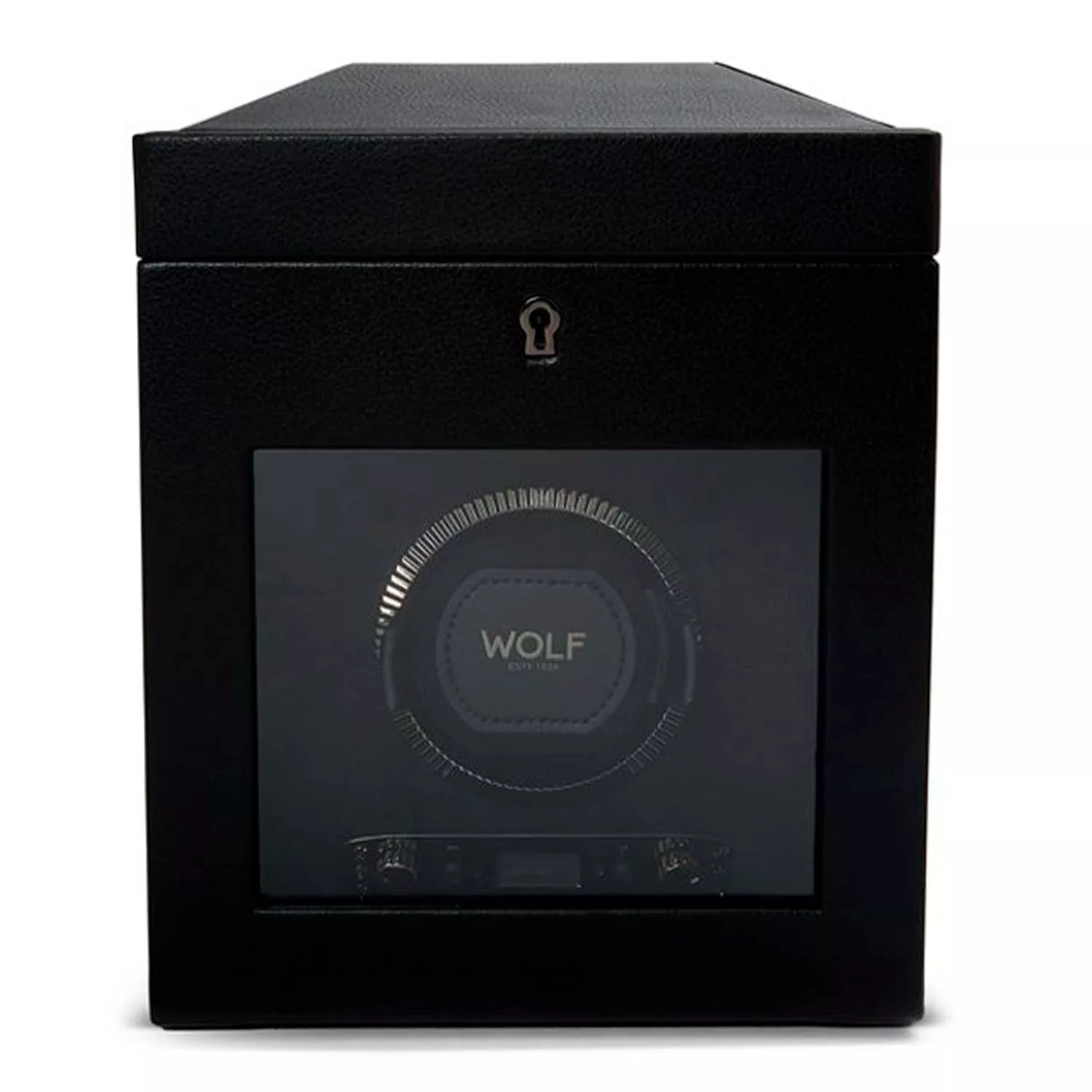 Wolf British Racing Green Watch Winder 1 ur Sort Imiteret Læder 792102