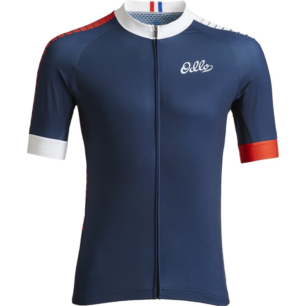 Maillot vélo ODLO MC ZIP INTEGRAL PERFORMANCE FRANCE FRANCE CUSTOMIZED CYCLING SS
