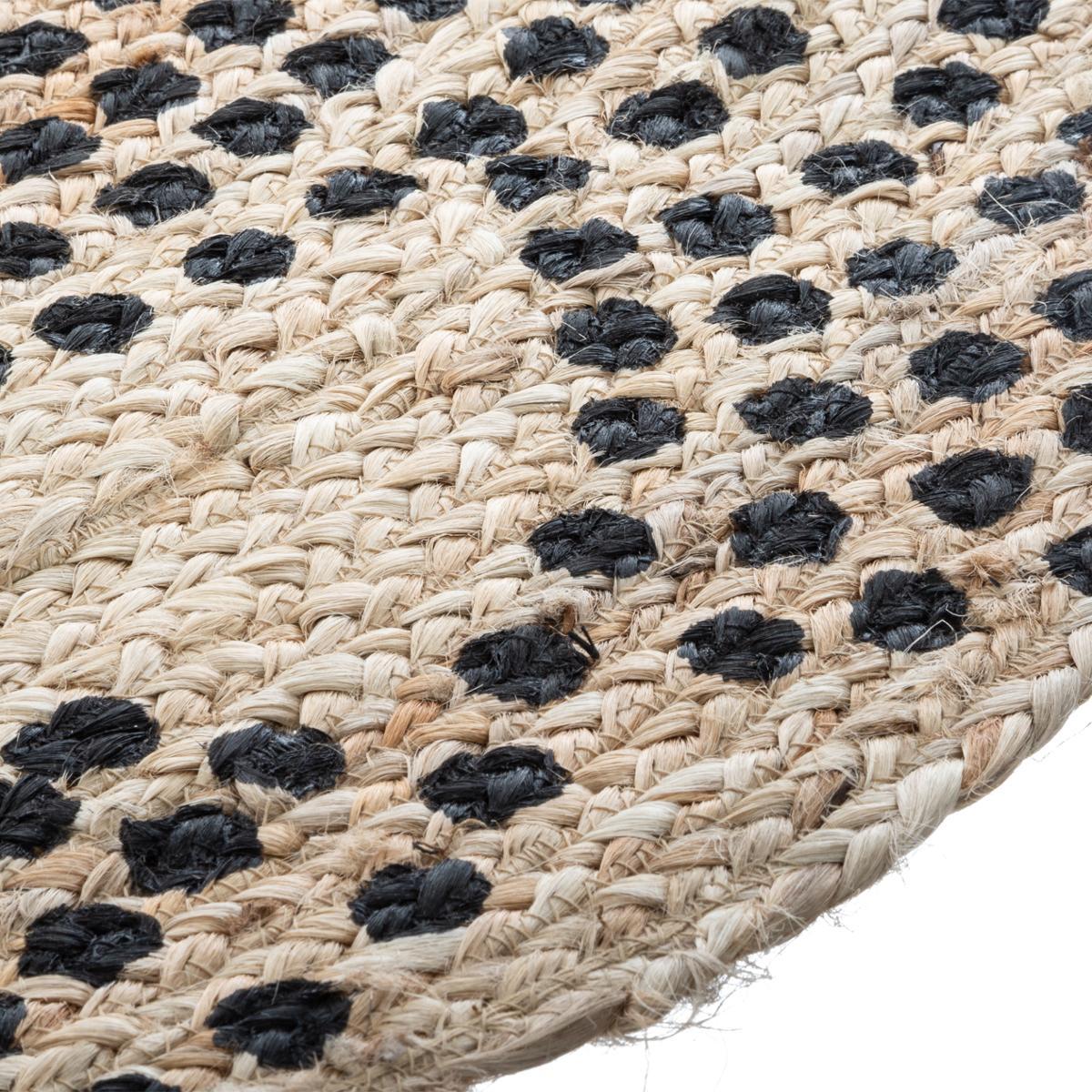 TAPIS JUTE ROND IMPRIME LIVIN D.120CM