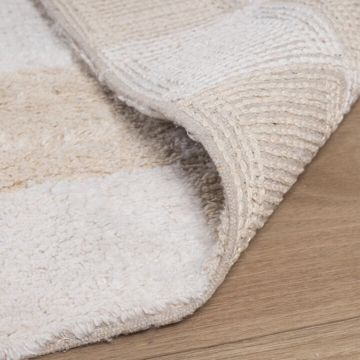 Retro vloerkleed - Gambit Creme/Wit