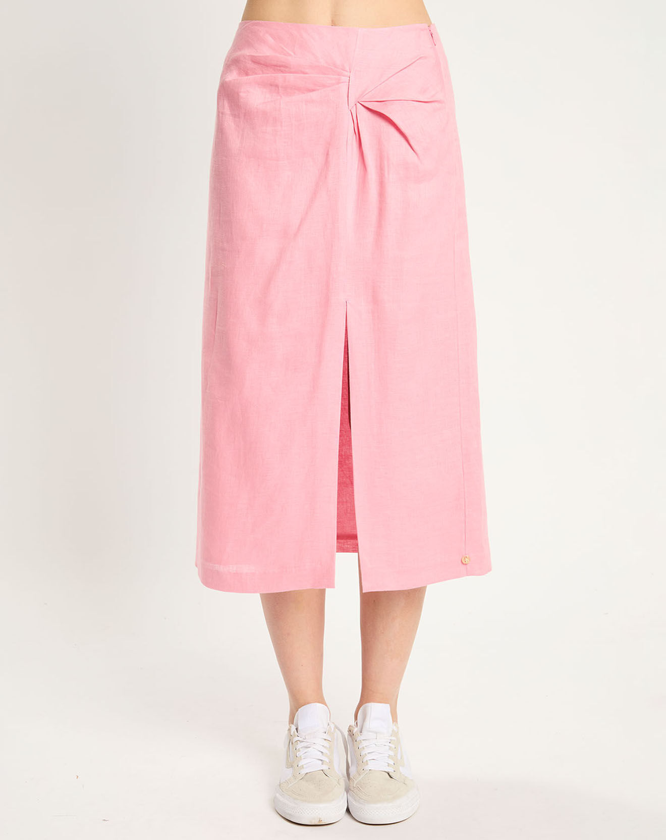 Scotch & Soda Jupe Midi 100% Lin rose
