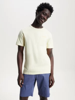 Camiseta Slim Fit com Tingimento Natural