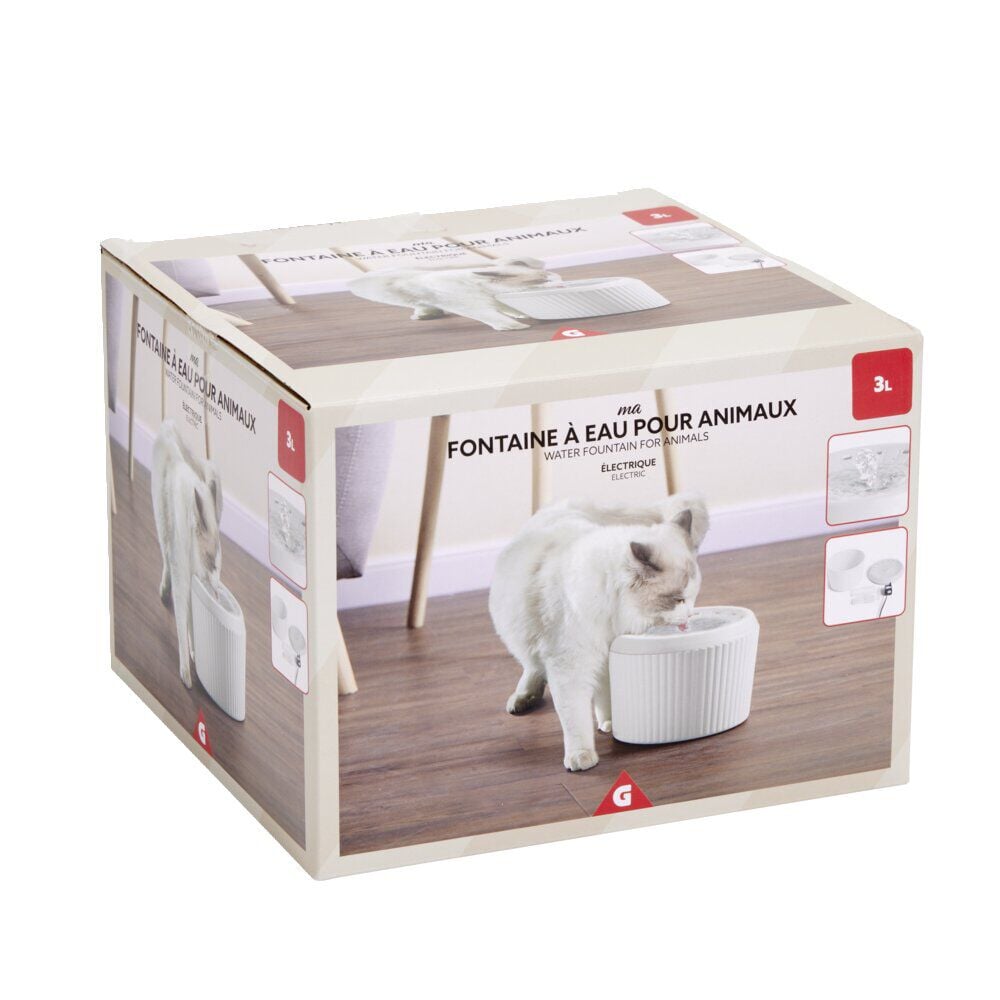 Fontaine à eau pour animaux 3L Ø20xH14cm
