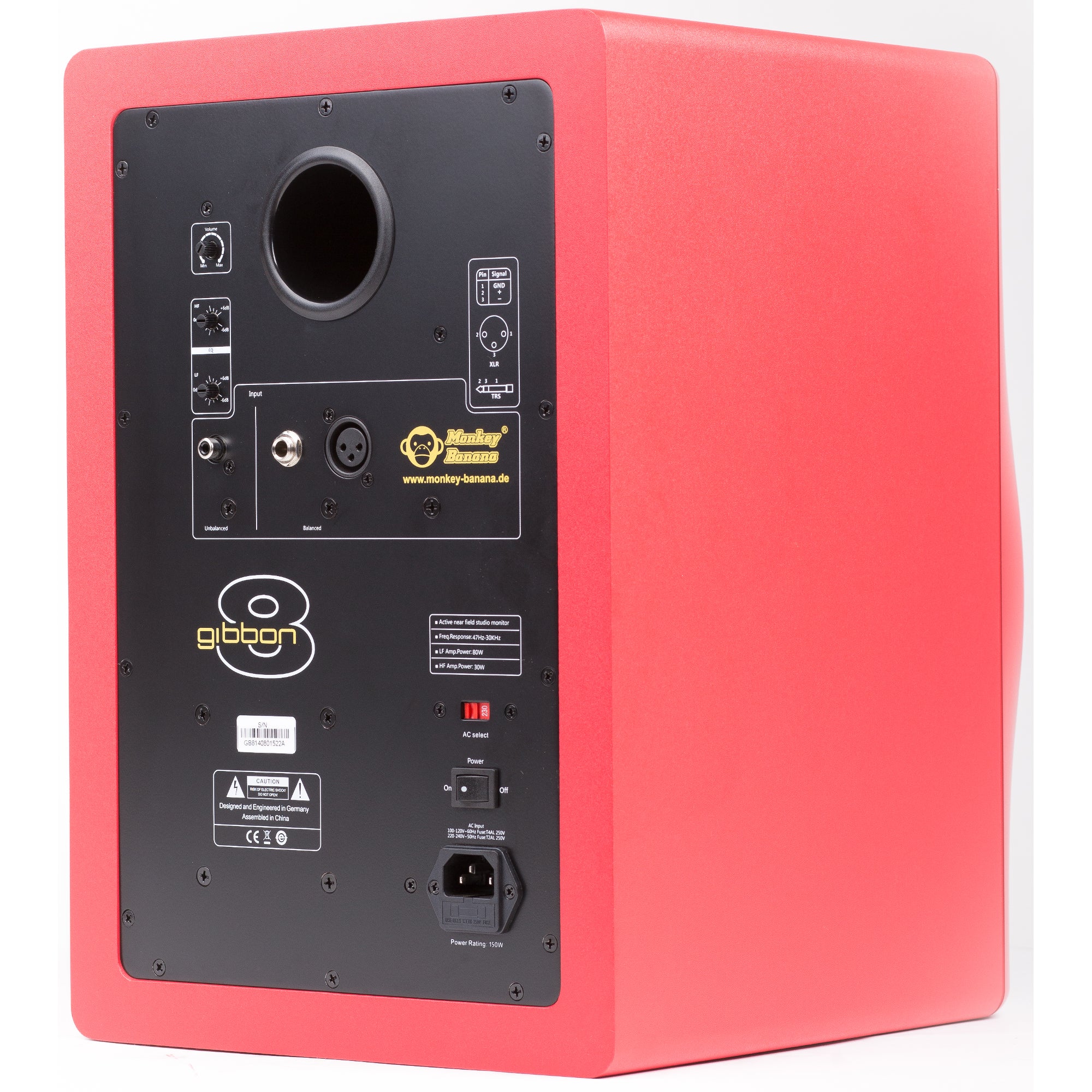Monkey Banana Gibbon 8 actieve studiomonitor rood (per stuk)