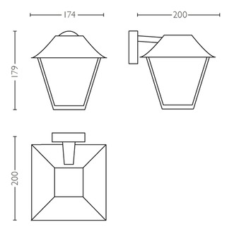 Philips buitenlamp Alpenglow zwart down
