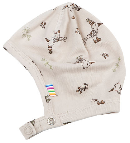 Joha Babymütze - Bambus - Beige m. Vögel