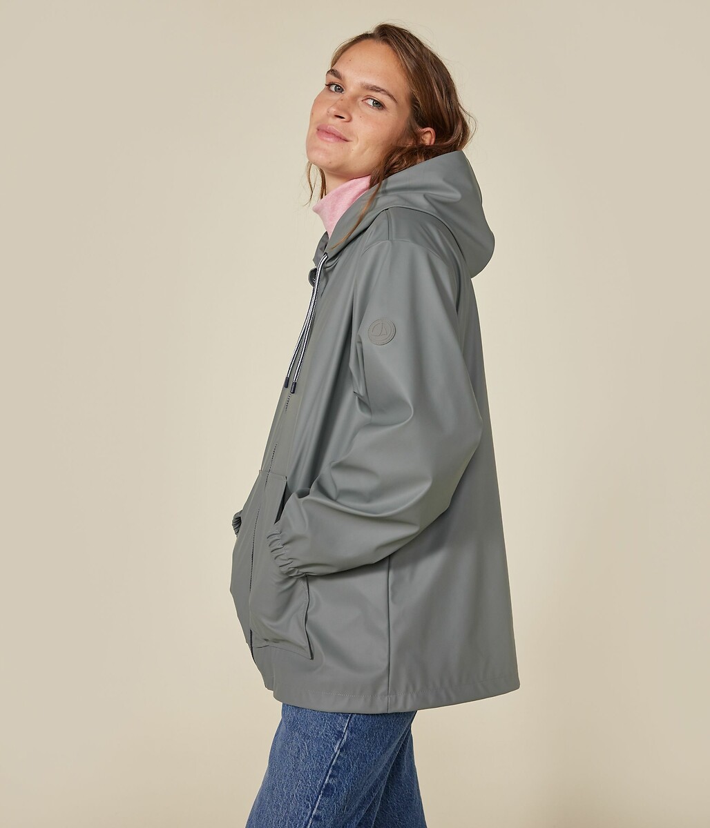 PETIT BATEAU<br>Capa de chuva feminina com capuz