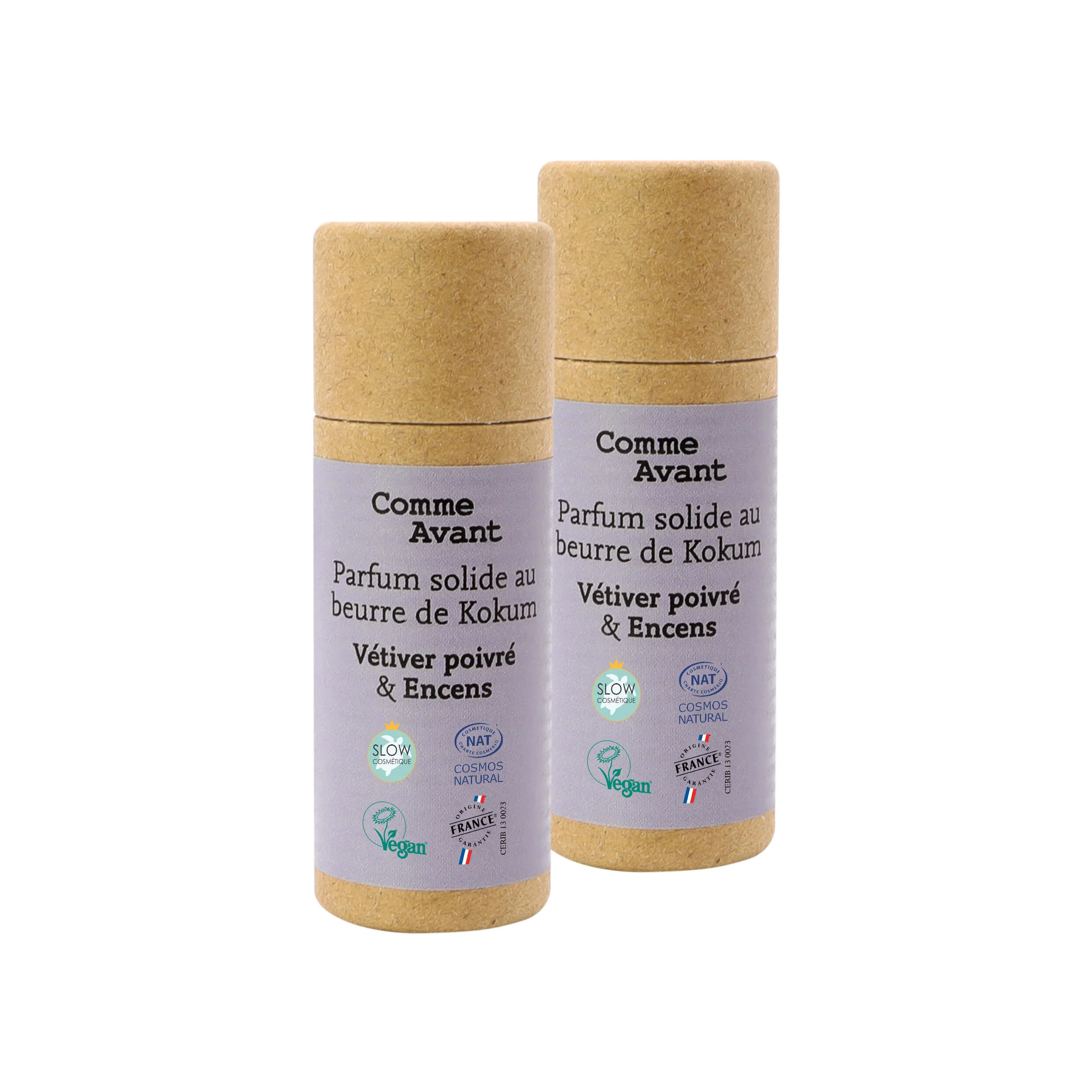 Parfum solide boisé et épicé au beurre de kokum - Version 1 - 1 parfum - 20g / Tonka & Bois de santal