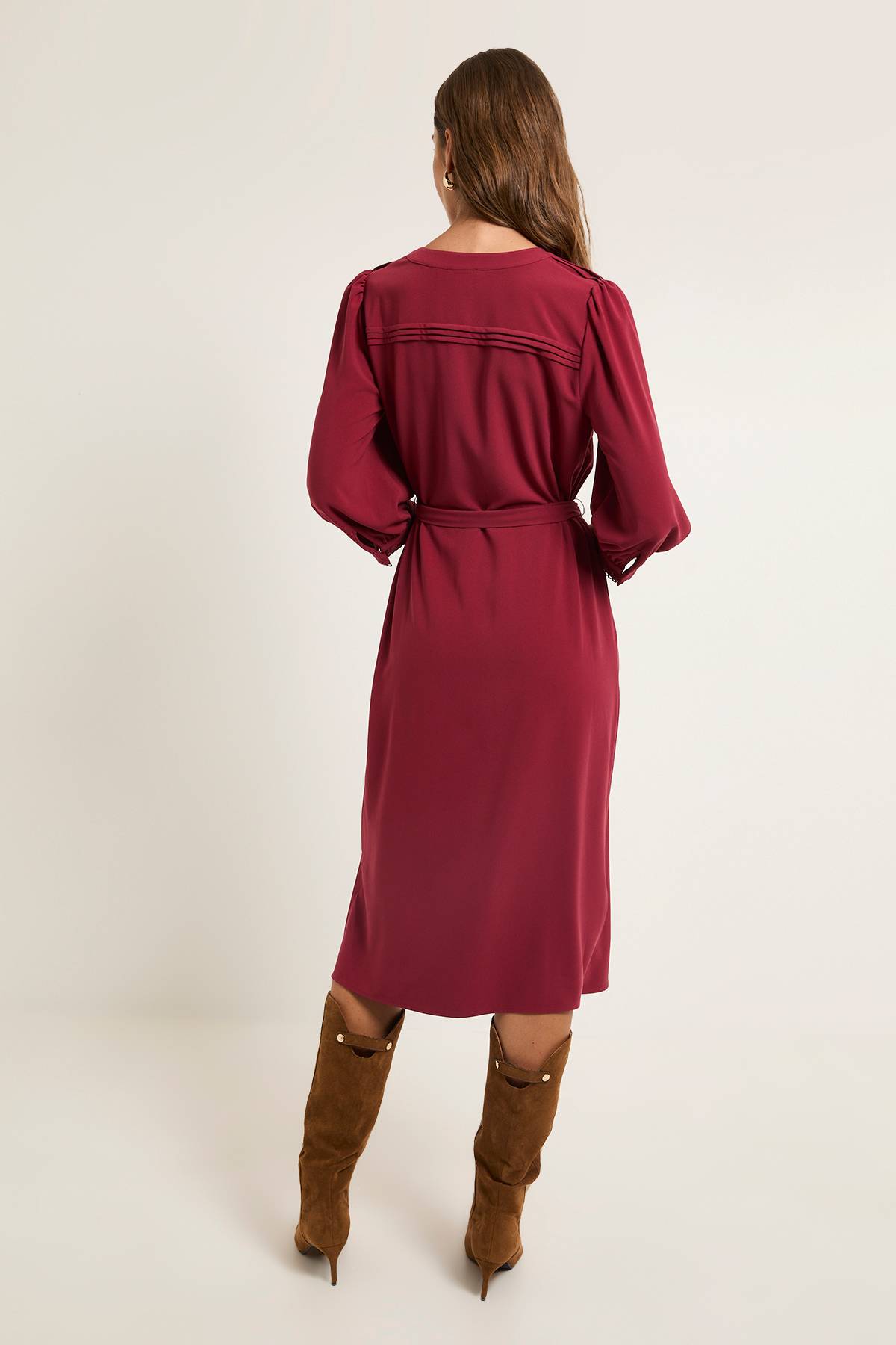Wallis Robe Chemise Ceinturée Boutonnée Sur Le Devant
