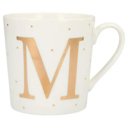 Depesche Porzellan Becher mit Buchstaben - M (Box pink)