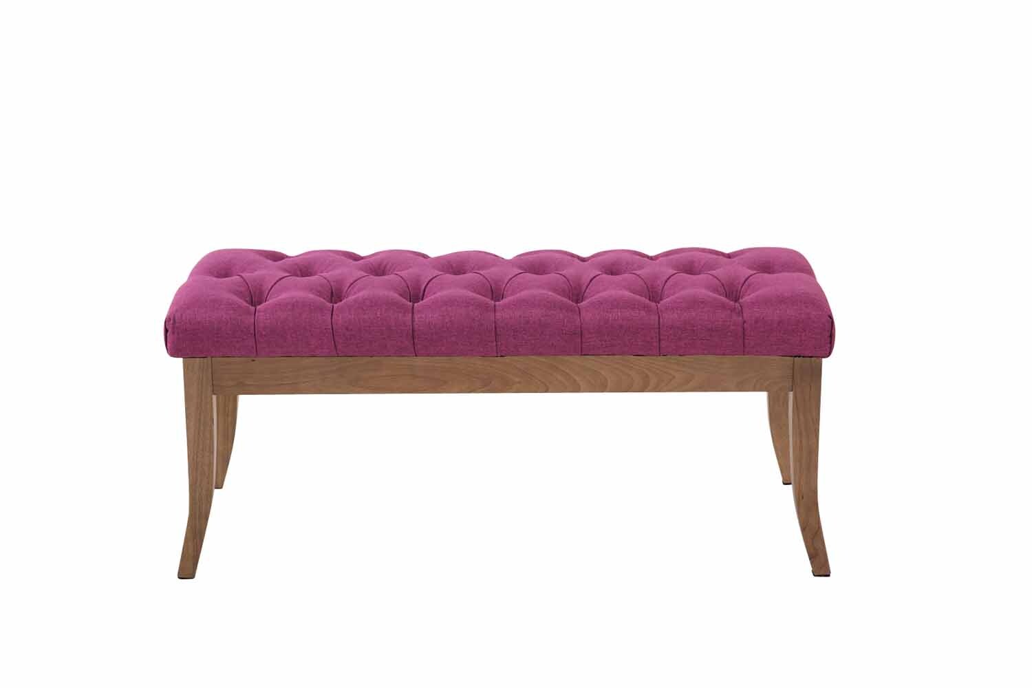 CLP Sitzbank Ramses mit hochwertiger Polsterung und Stoffbezug I Bank mit antik-hellen Holzbeinen I Holzbank mit einer Sitzhöhe von: 46 cm