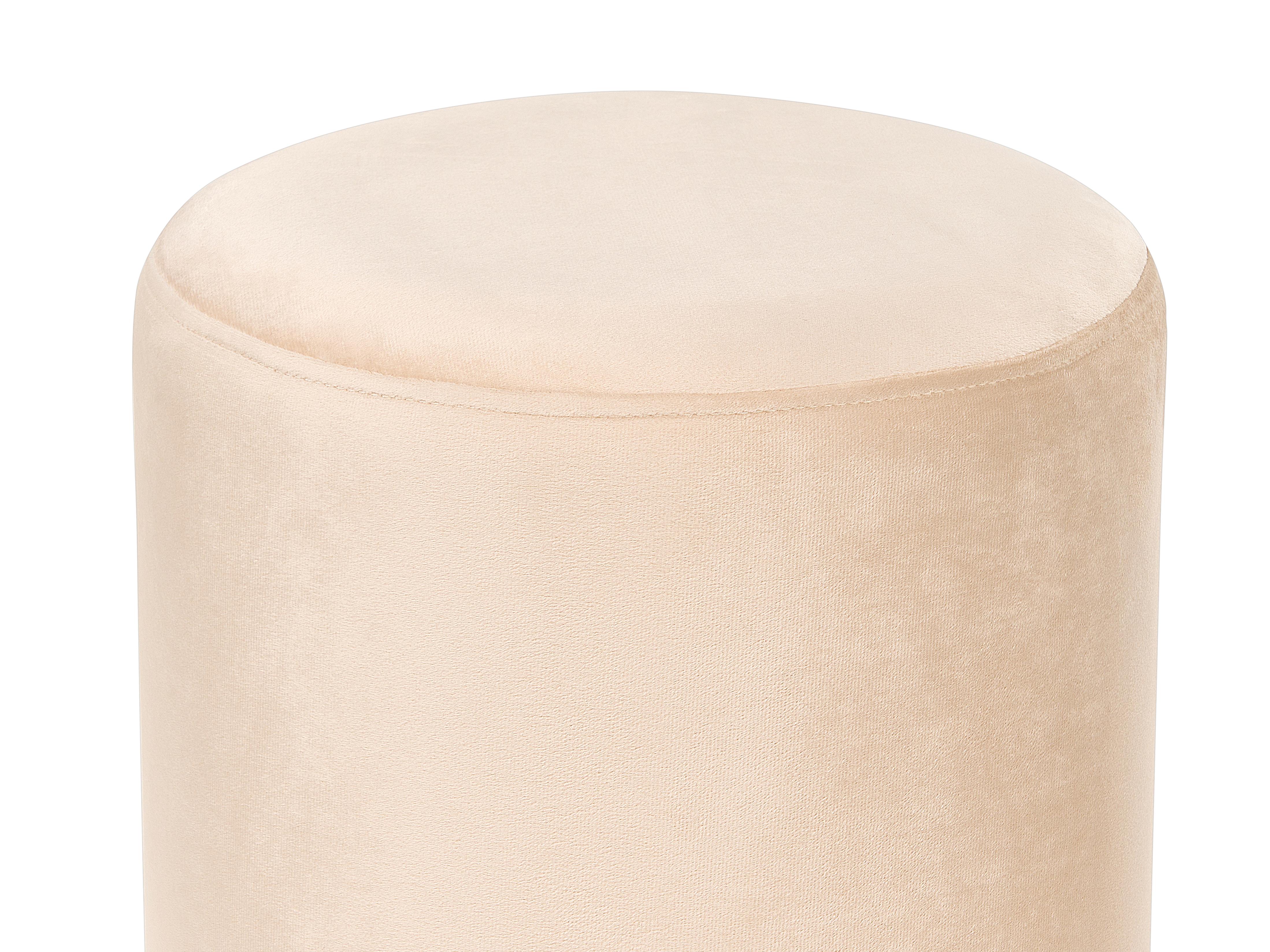 Poef YANKTON Fluweel Lichtbeige