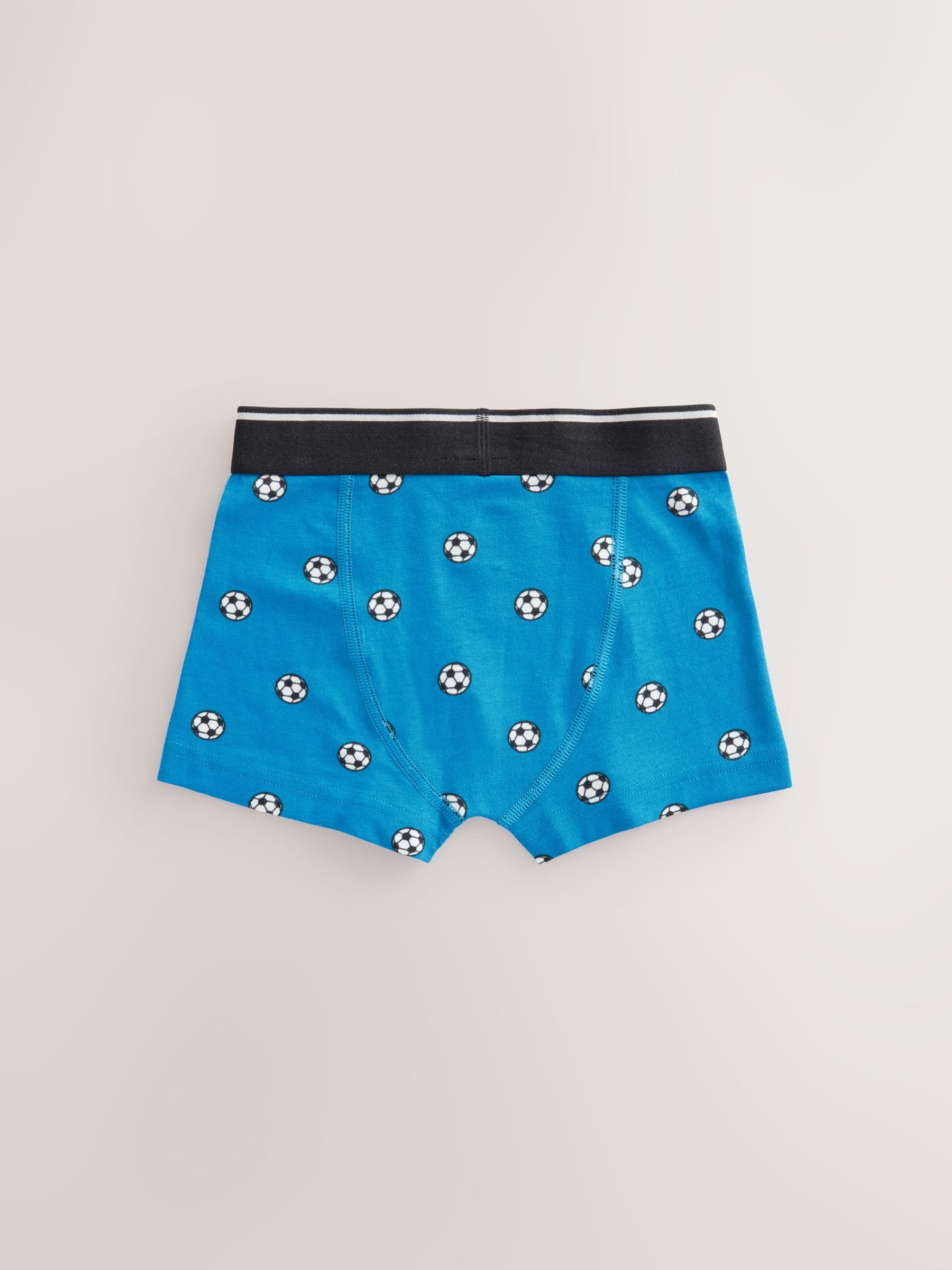 Rood/blauw voetbal - Verpakking van 5 trunks met motief (1,5-16jr)