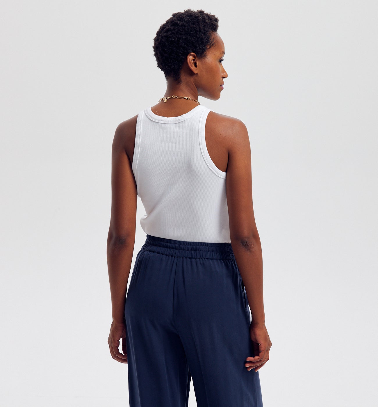 Débardeur en jersey uni Femme - Blanc